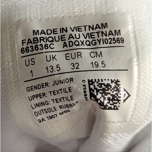 Converse Dinoverse white blue dino dinosaur trex high top sneakers kids size 1 - Picture 9 of 9